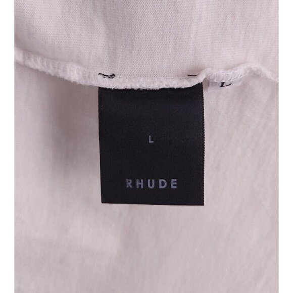 Rhude World Champion T-Shirt L Mens Off-White Cotton Tee - Picture 12 of 16